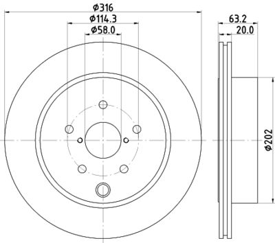 MDC2398 MINTEX Тормозной диск