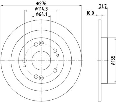 MDC2483 MINTEX Тормозной диск