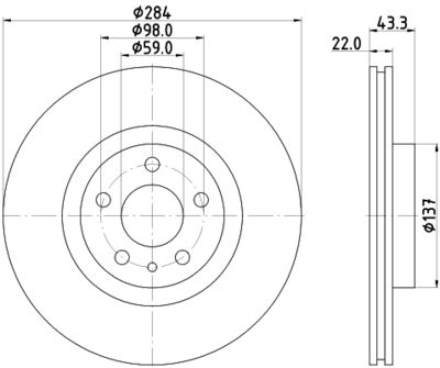 MDC2485 MINTEX Тормозной диск