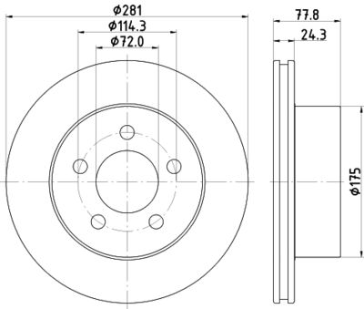 MDC2491 MINTEX Тормозной диск