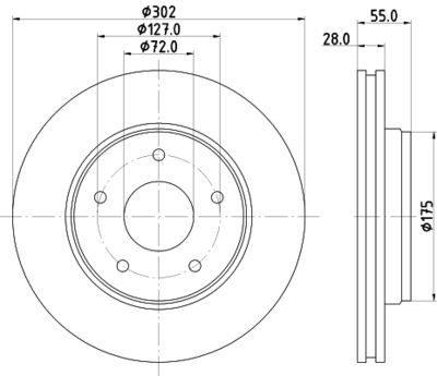 MDC2496 MINTEX Тормозной диск