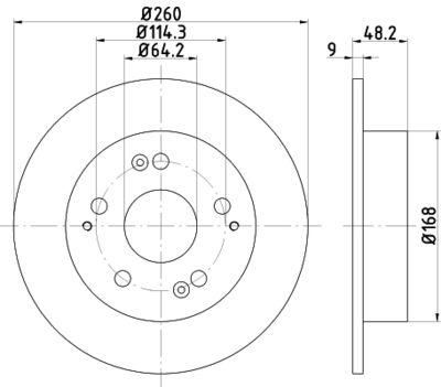 MDC2508 MINTEX Тормозной диск