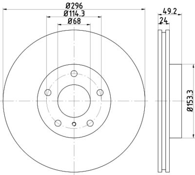 MDC2509 MINTEX Тормозной диск