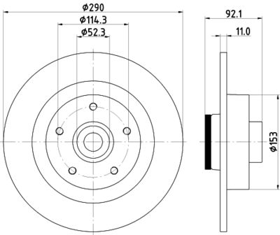 8DD355123371 HELLA Тормозной диск