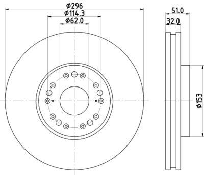 MDC2517 MINTEX Тормозной диск