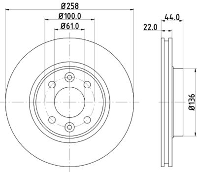 MDC2525 MINTEX Тормозной диск