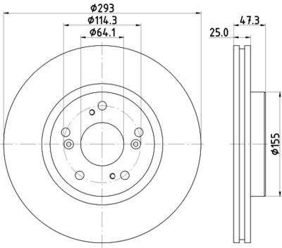 MDC2535 MINTEX Тормозной диск