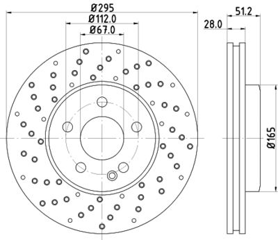 8DD355129681 HELLA Тормозной диск