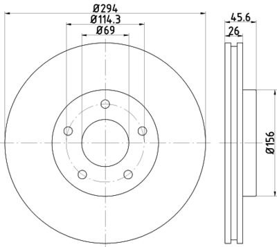 MDC2540 MINTEX Тормозной диск