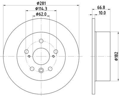 MDC2545 MINTEX Тормозной диск