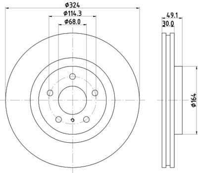 MDC2561 MINTEX Тормозной диск