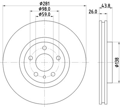 MDC2563 MINTEX Тормозной диск