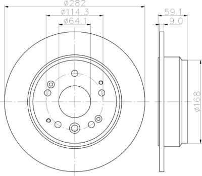 MDC2566 MINTEX Тормозной диск