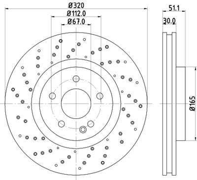 8DD355120351 HELLA Тормозной диск