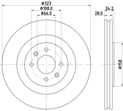 MDC2599 MINTEX Тормозной диск