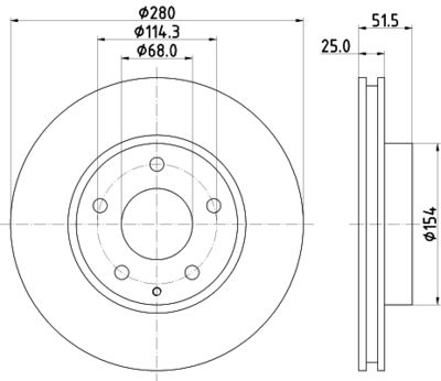 MDC2603 MINTEX Тормозной диск