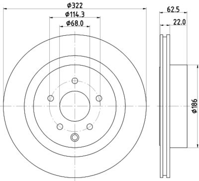 MDC2615 MINTEX Тормозной диск