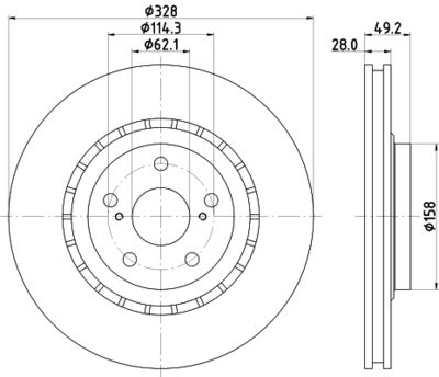 MDC2629 MINTEX Тормозной диск