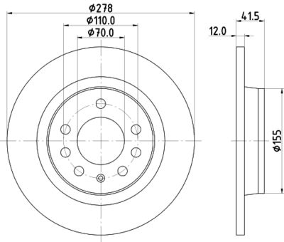 8DD355122201 HELLA Тормозной диск