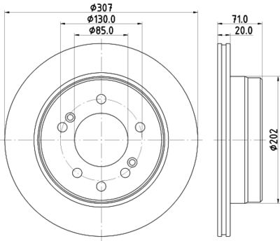 MDC2635 MINTEX Тормозной диск