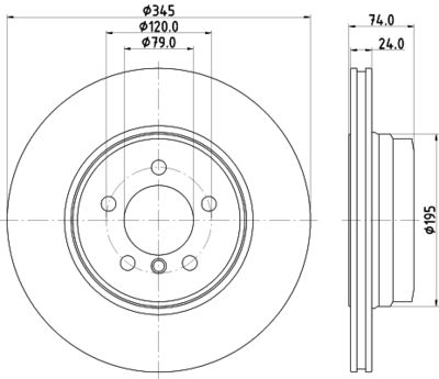 8DD355122251 HELLA Тормозной диск