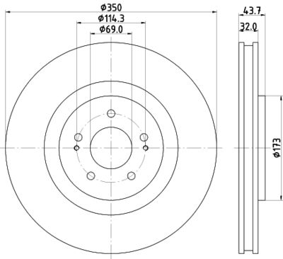 MDC2646 MINTEX Тормозной диск