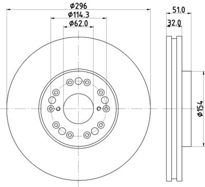 MDC2647 MINTEX Тормозной диск