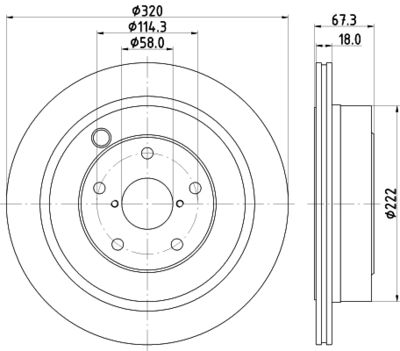 MDC2649 MINTEX Тормозной диск