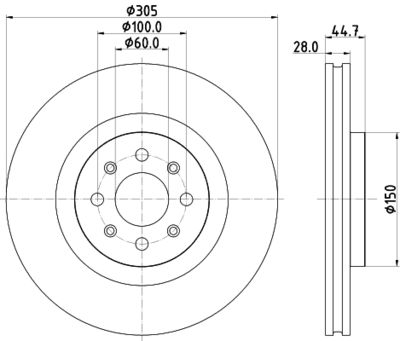 MDC2654 MINTEX Тормозной диск