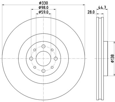 MDC2664 MINTEX Тормозной диск