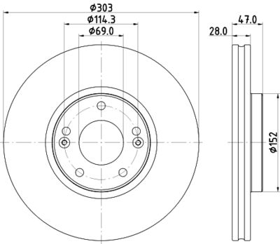 MDC2666 MINTEX Тормозной диск