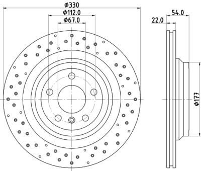 MDC2671 MINTEX Тормозной диск