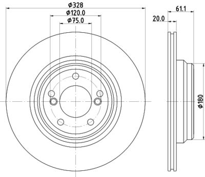 MDC2678 MINTEX Тормозной диск