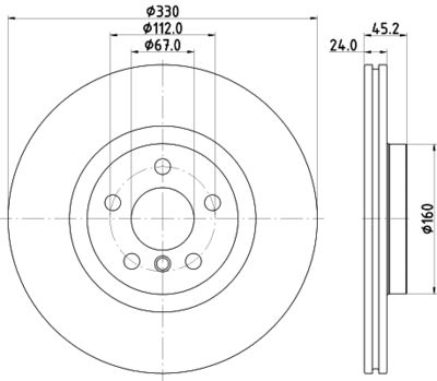 MDC2680 MINTEX Тормозной диск