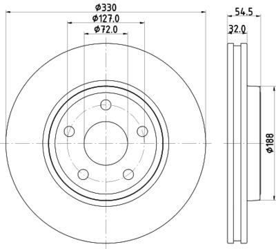 8DD355122681 HELLA Тормозной диск