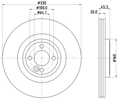 8DD355122731 HELLA Тормозной диск