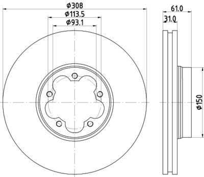 MDC2696 MINTEX Тормозной диск