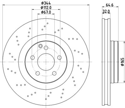 8DD355122891 HELLA Тормозной диск