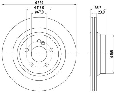 MDC2708 MINTEX Тормозной диск