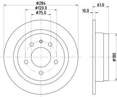 MDC271 MINTEX Тормозной диск