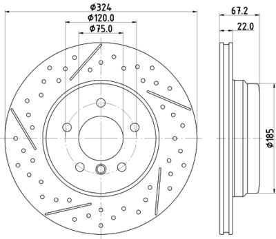 8DD355123031 HELLA Тормозной диск