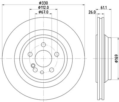 8DD355123081 HELLA Тормозной диск