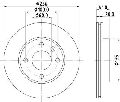 8DD355123121 HELLA Тормозной диск