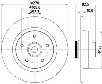 MDC2722 MINTEX Тормозной диск