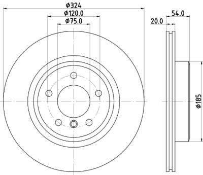 MDC2723 MINTEX Тормозной диск