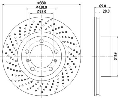 8DD355125021 HELLA Тормозной диск