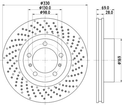 MDC2730R MINTEX Тормозной диск