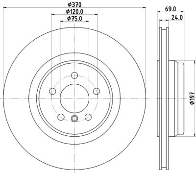 8DD355125091 HELLA Тормозной диск