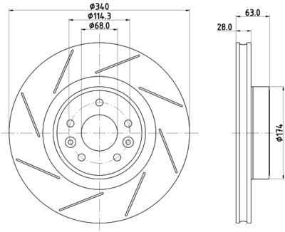 MDC2740 MINTEX Тормозной диск