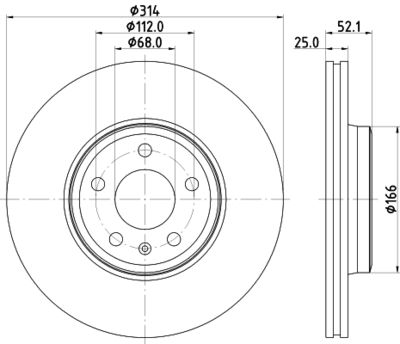 MDC2746 MINTEX Тормозной диск